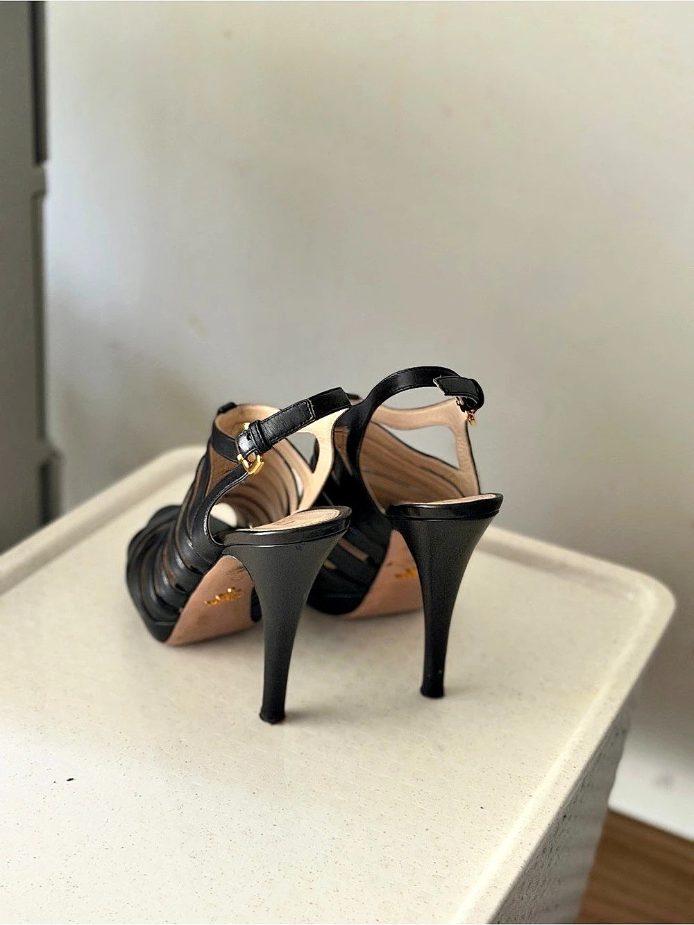 Prada Strappy Black Heels - Picture 2 of 3